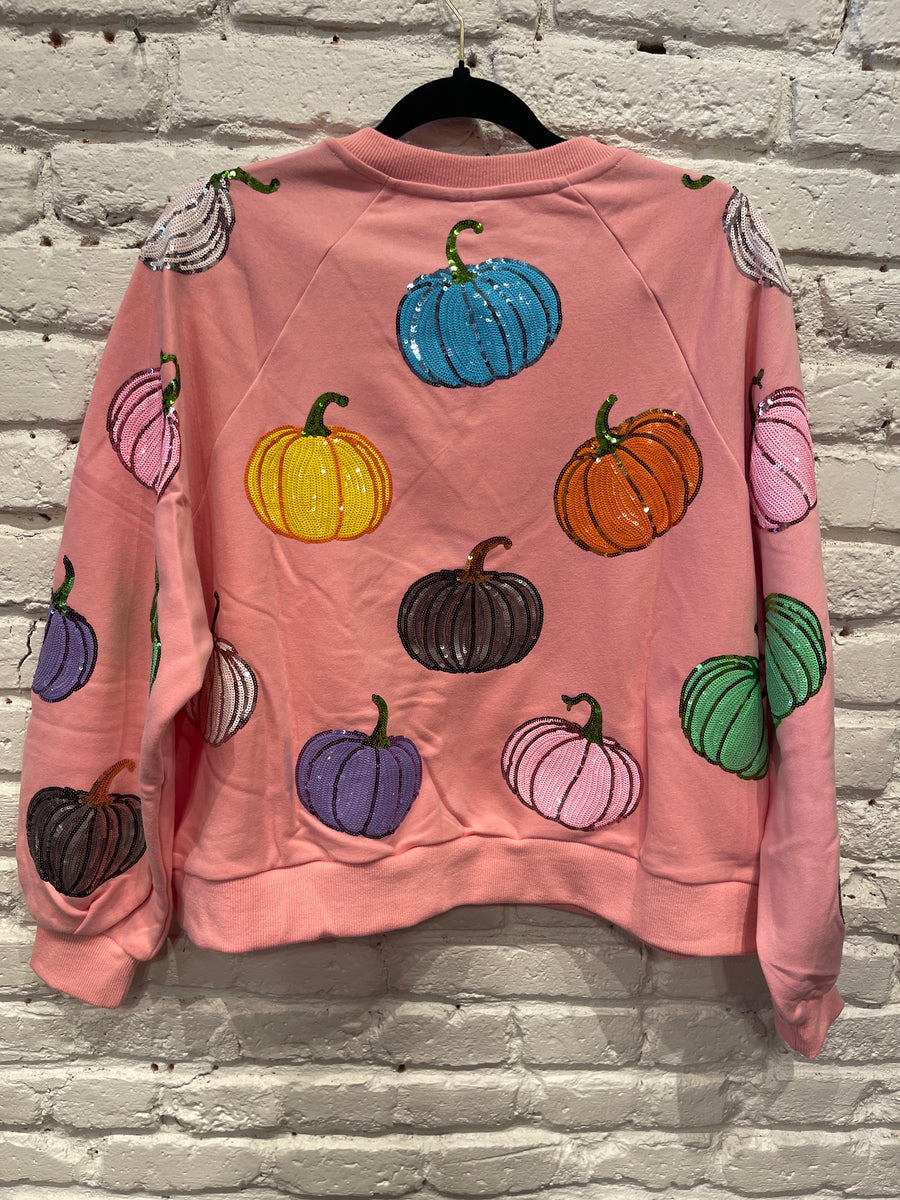 PINK MULTI PUMKIN SWEATSHIRT