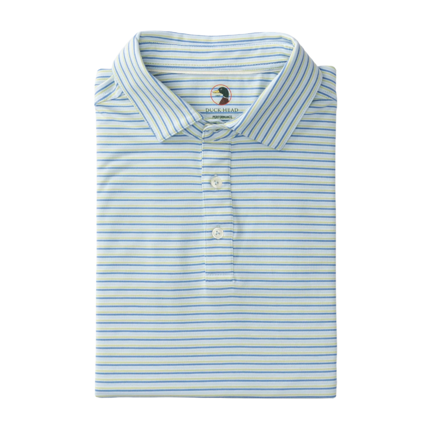 Summerford Performance Jersey Polo - Wharf Stripe (Pear Green)