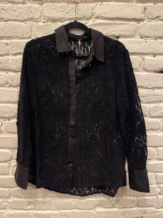 FAITH BUTTONDOWN / BLACK