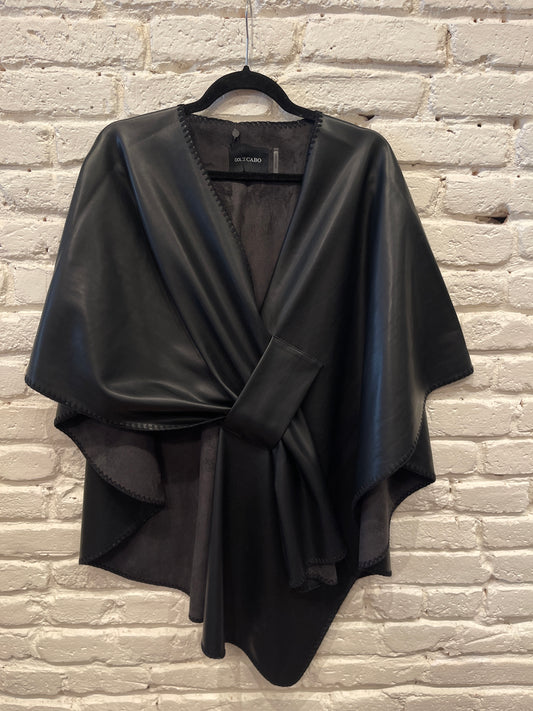 VEGAN LEATHER WRAP BLACK