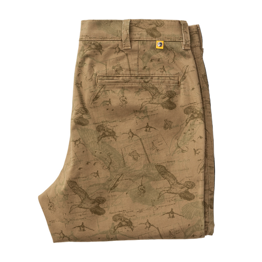 Classic Fit Gold School Chino (Mallard Blueprint)