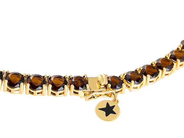 TENNIS 6MM CHOCOLATE GOLD NECKLACE