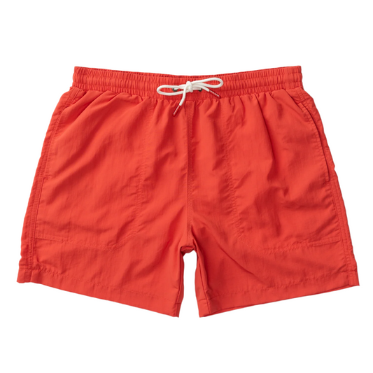 6" Solid Sailport Swim Short (Classic Red)