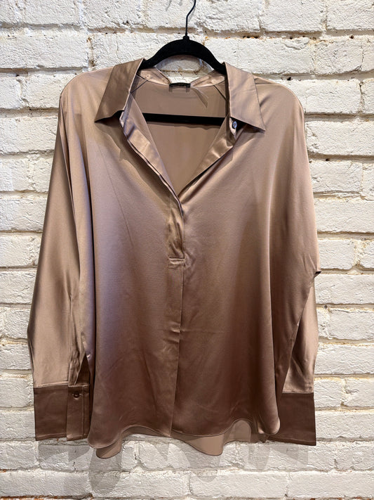 HALF BUTTON SILK DMT2297S WARM TAUPE