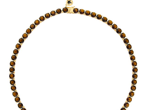 TENNIS 6MM CHOCOLATE GOLD NECKLACE
