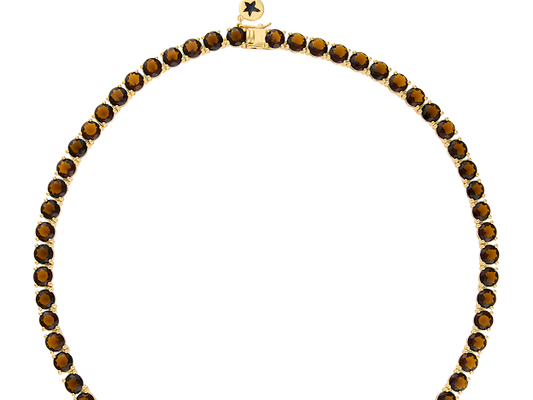 TENNIS 6MM CHOCOLATE GOLD NECKLACE