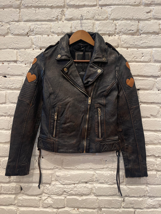 REO HEARTS BLACK/COGNAC