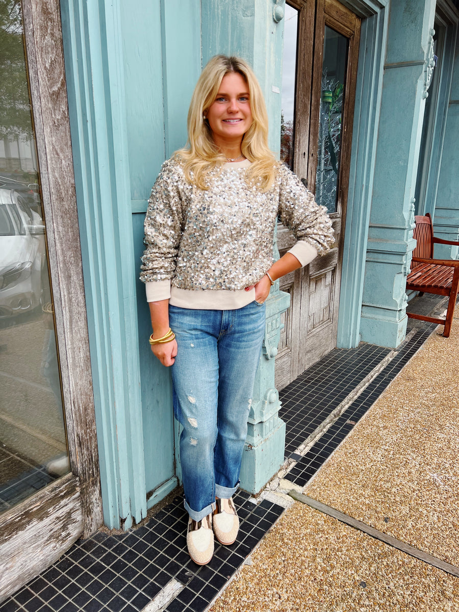 PAILLETTE SEQUIN SWEATSHIRT