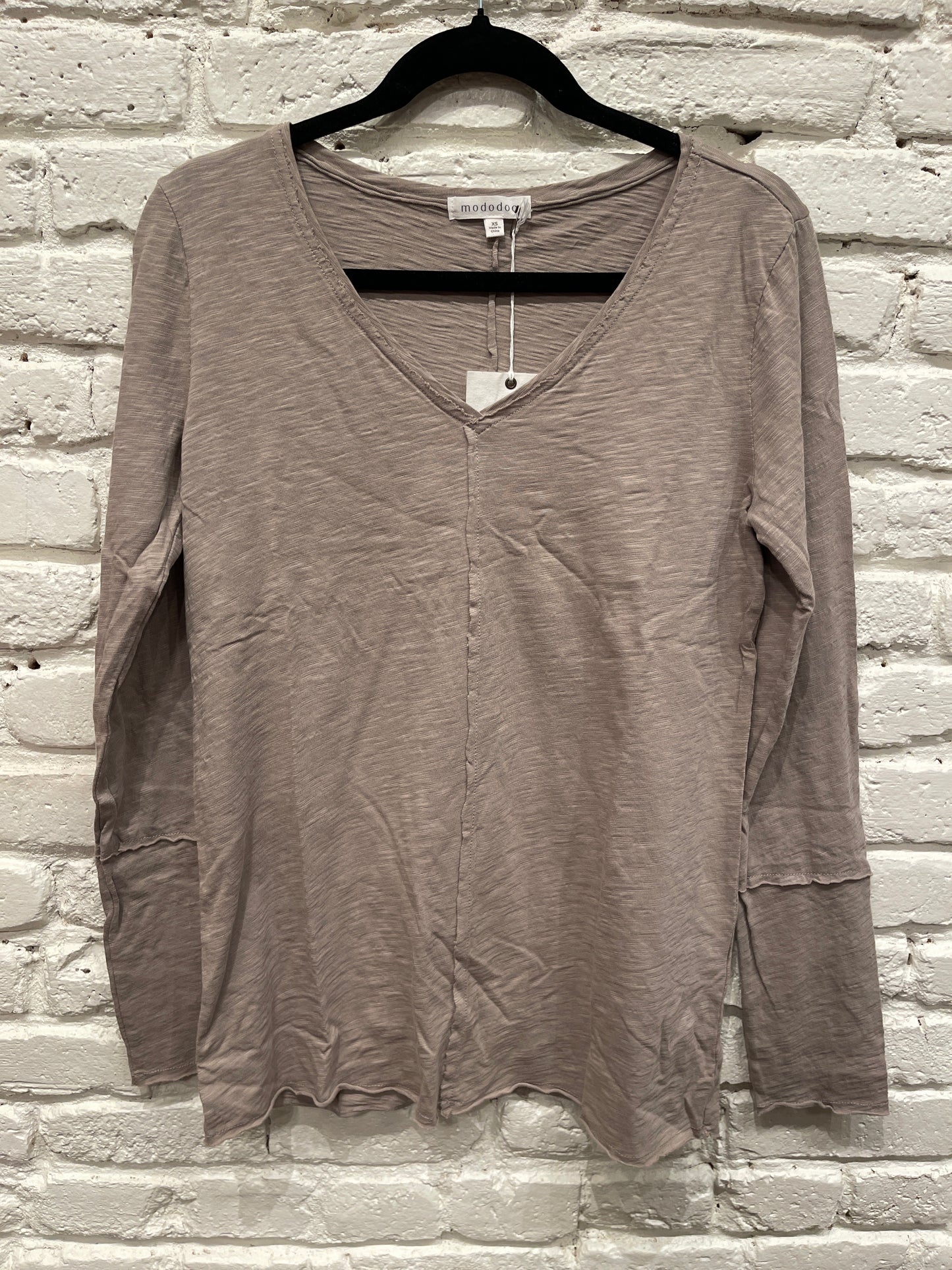 LONG SLEEVE WIDE V-NECK TUNIC CIRRUS
