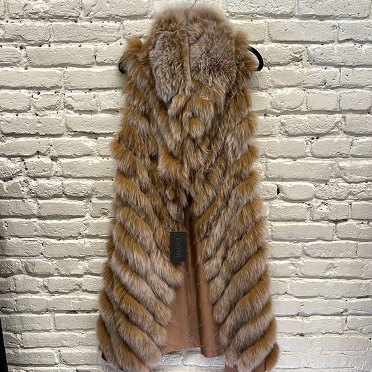 FOX FUR REVSIBLE SILK VEST 3388