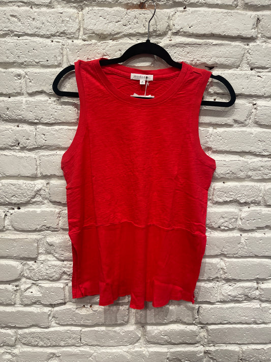 FIREY GLOW RIB MIX PEPLUM TANK
