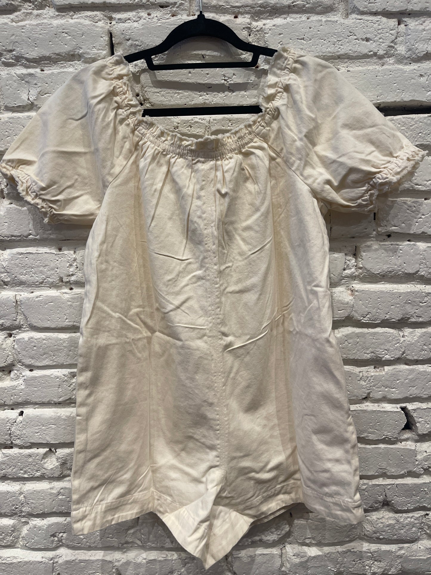 DAISY DENIM BAYDOLL ROMPER VANILLA