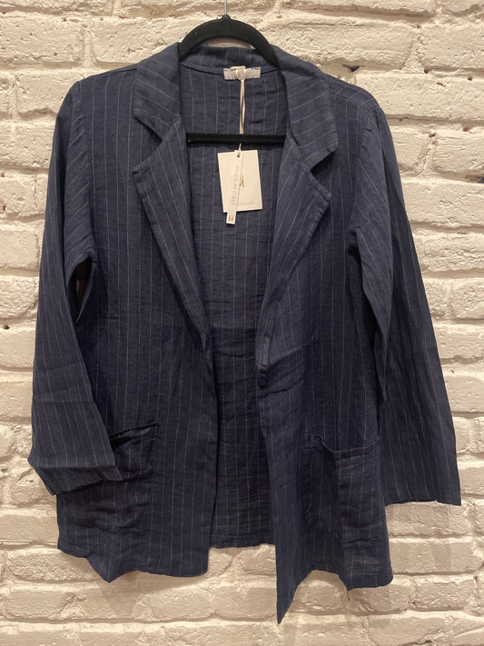 PINSTRIPE LINEN BLAZER 707007