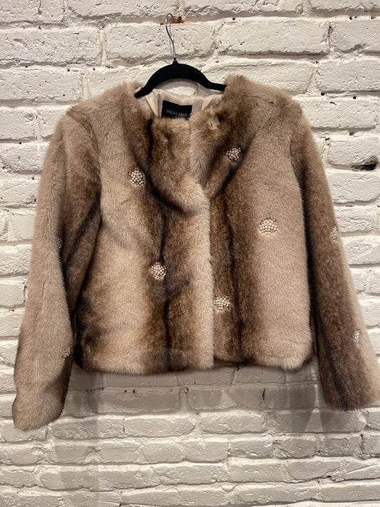 MOCHA FAUX FUR JACKET