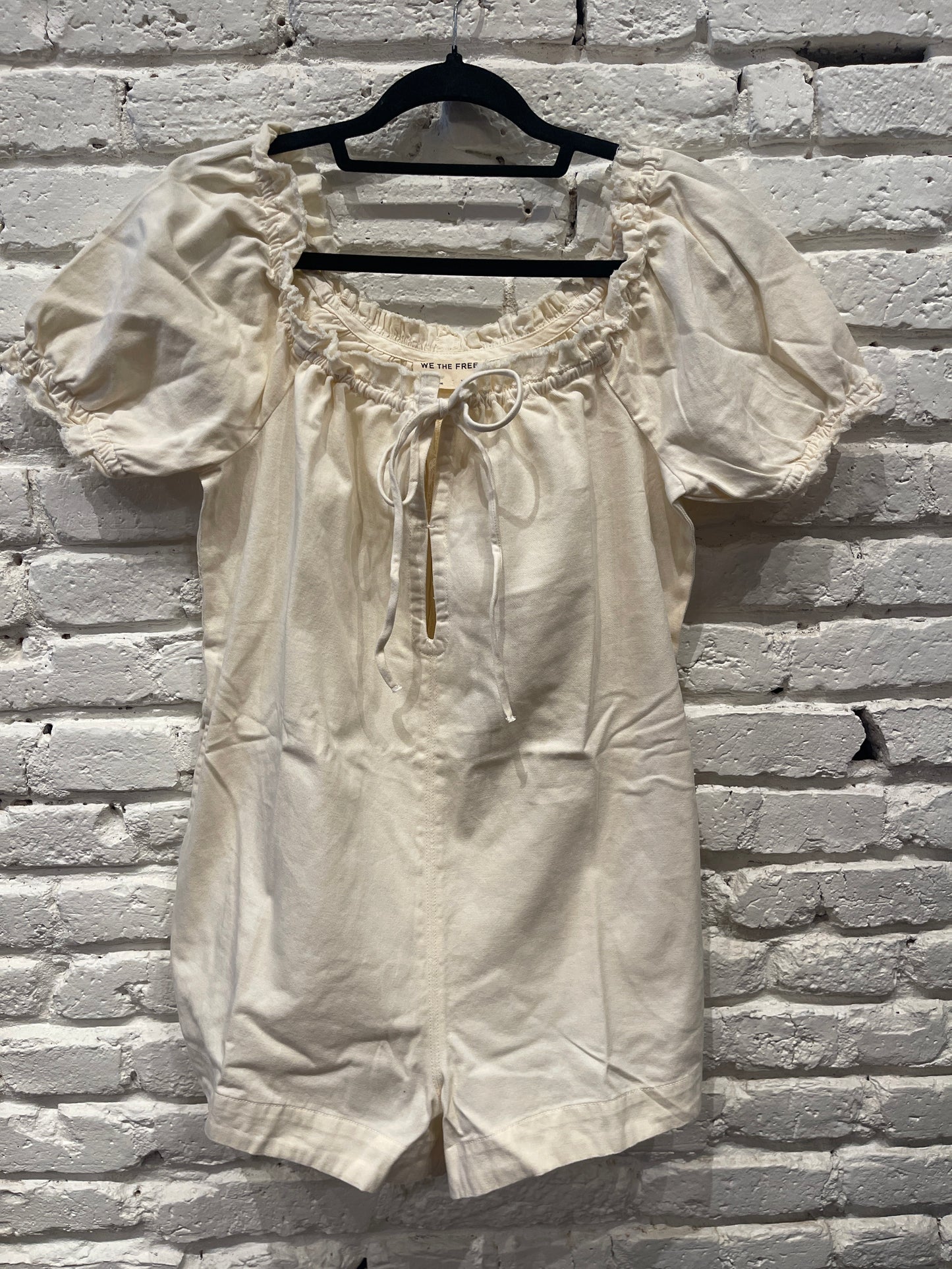 DAISY DENIM BAYDOLL ROMPER VANILLA