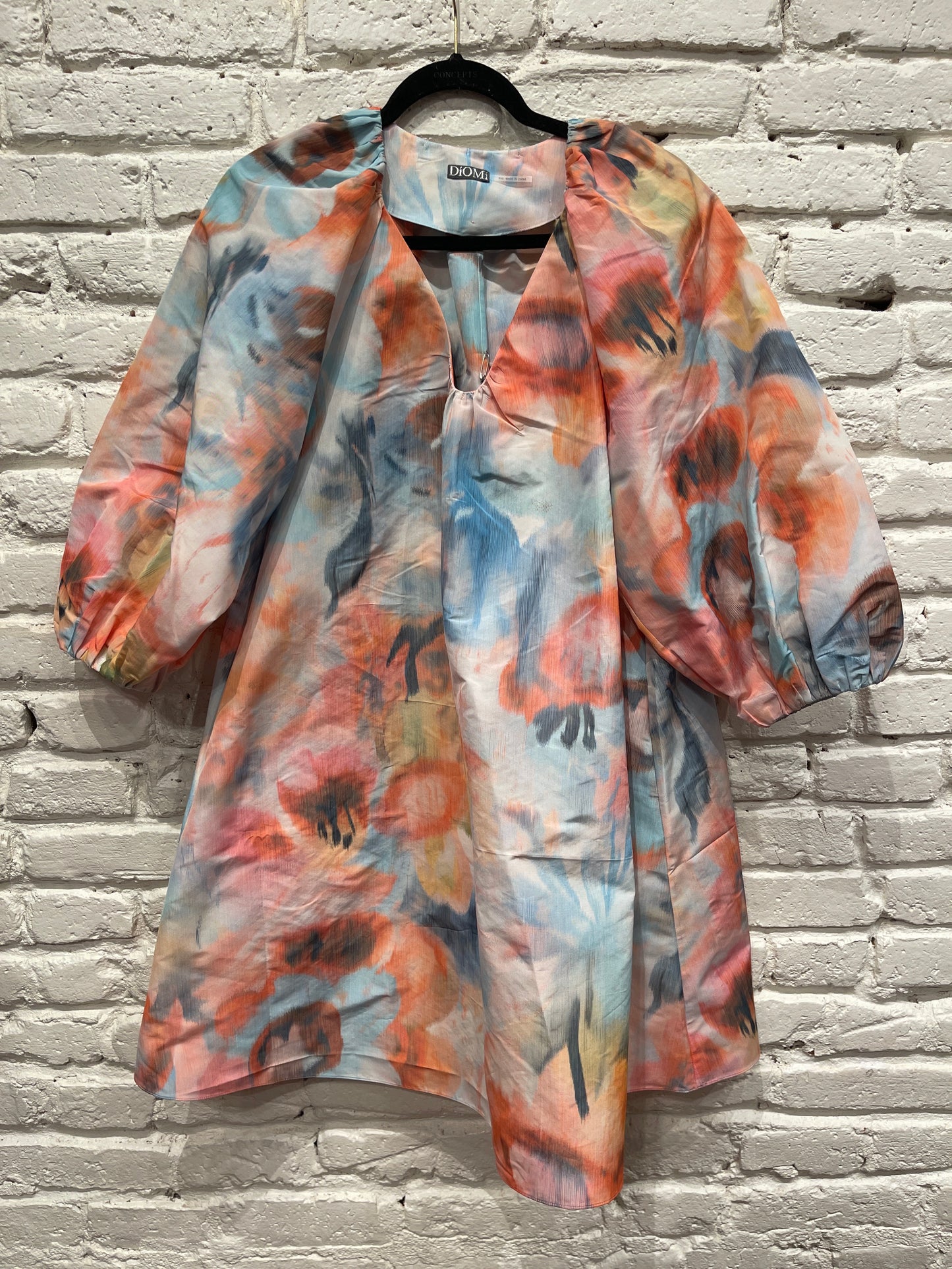 BUBBLE SHORT DRESS SUNSET WAVE DM3104