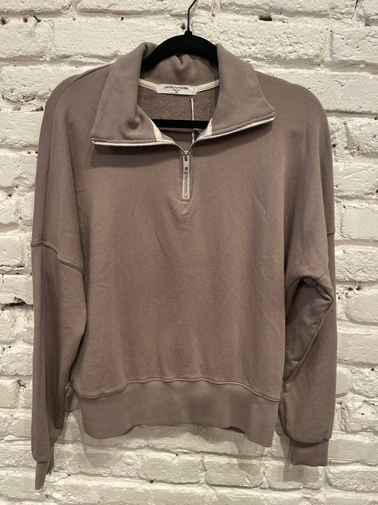 MAREN HALF ZIP MUSHROOM