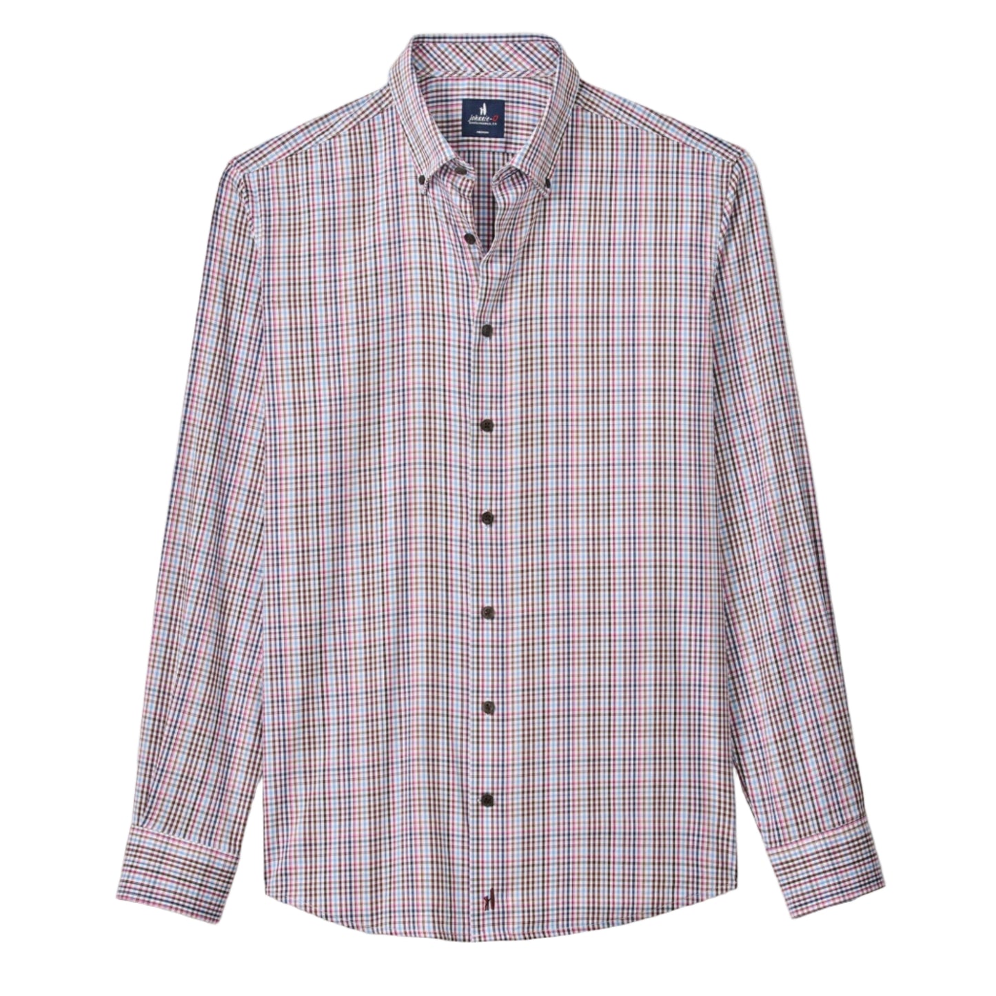 Natural Performance Button Down Shirt - Adelson (Coffee)