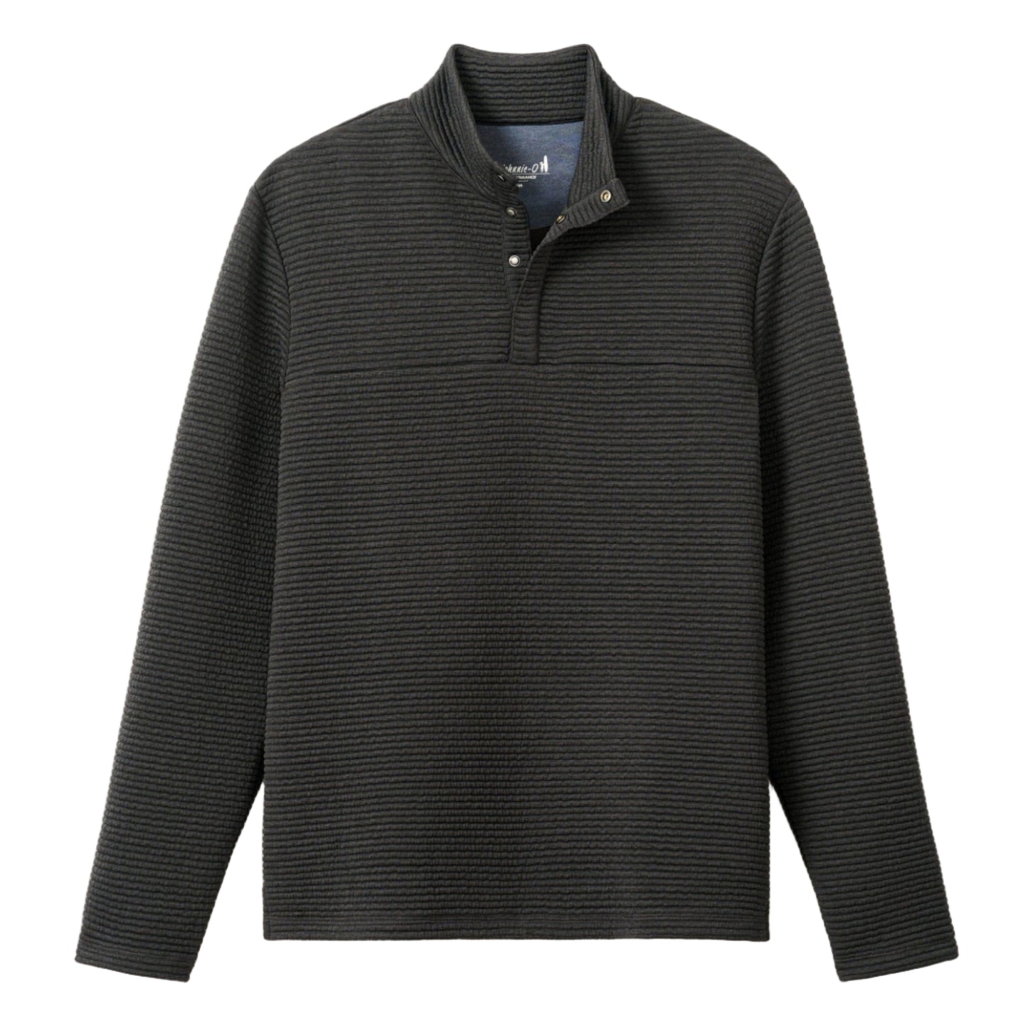 Benjy Heathered Henley Pullover (Heather Black)