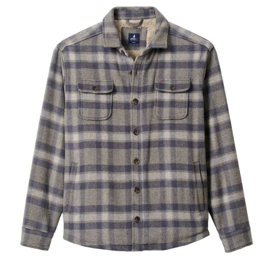 Hassler Cashmere Blend Sherpa-Lined Shacket (Light Gray)