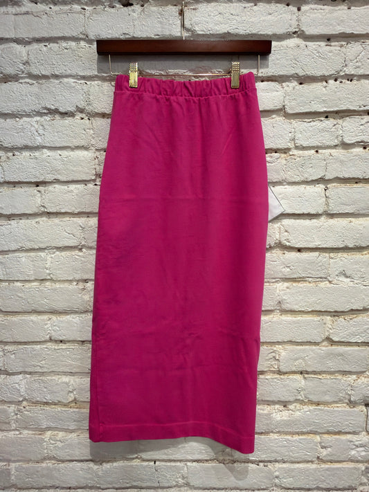 LANA SLIT SKIRT FUSHIA