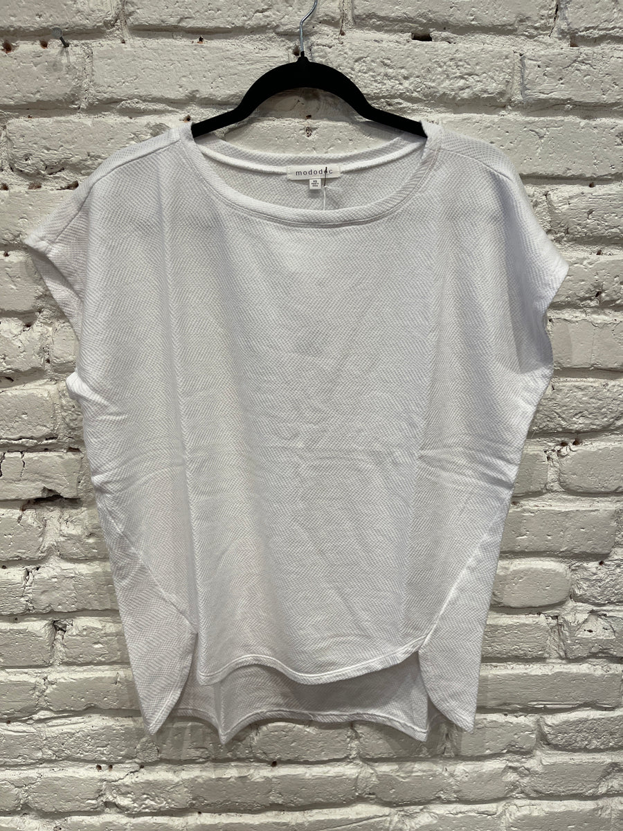 SS DOLMAN CURVE HI-LO TOP WHITE