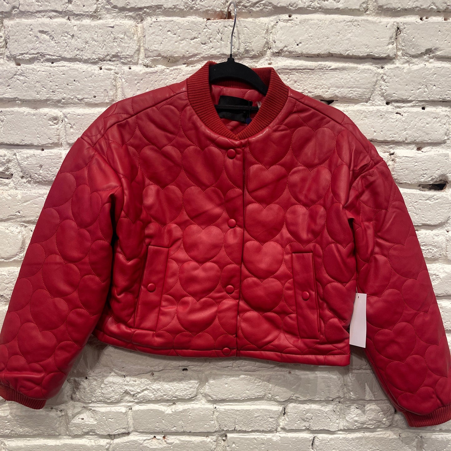 HEART QUILTED RED JACKET