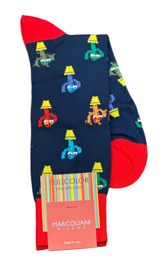 Cactus Socks (Cobalt Blue)