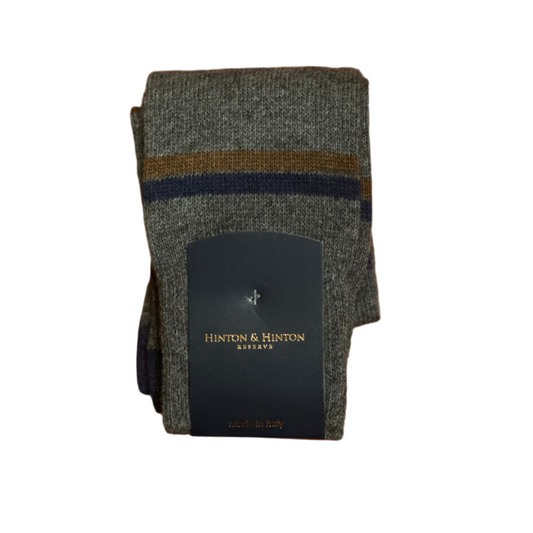 Woven Stripe Socks (Grey)
