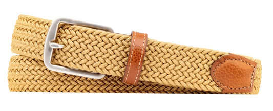 Newport Woven Italian Rayon Elastic Belt (Khaki)
