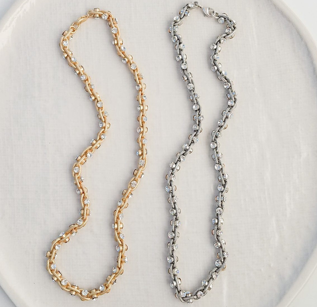 TWISTED RHINESTONE NECKLACE 8424R
