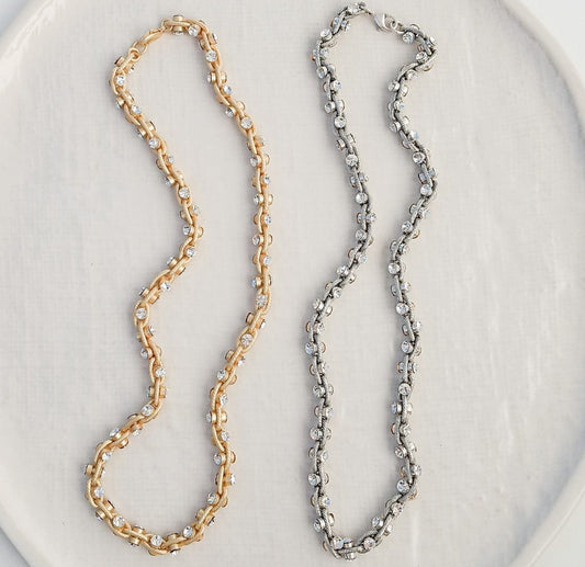 TWISTED RHINESTONE NECKLACE 8424R