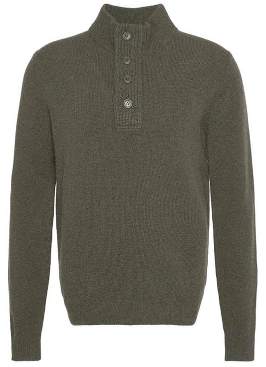 Barbour Essential Elbow Patch Jumper (Seaweed)
