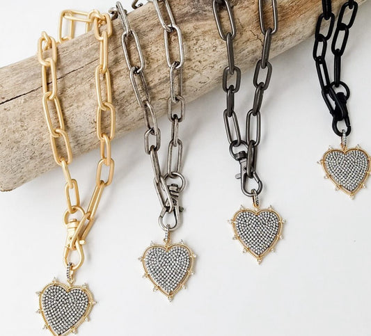 1856RH STUDDED HEART 18" XL PAPERCLIP