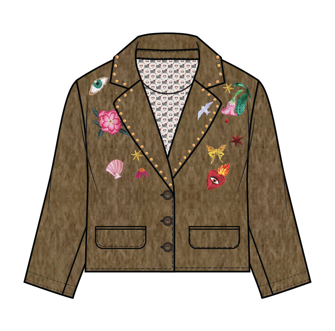 HEVEN SHORT JACKET WITH EMB