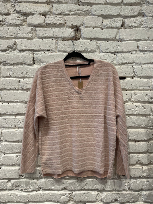 Variegated Angel Hair L/S Latte