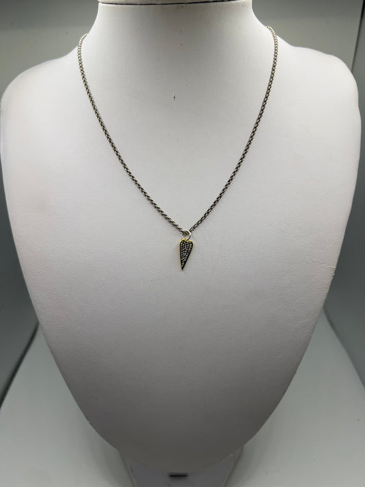 SMALL CHAIN W DAGGER HEART 1864DH