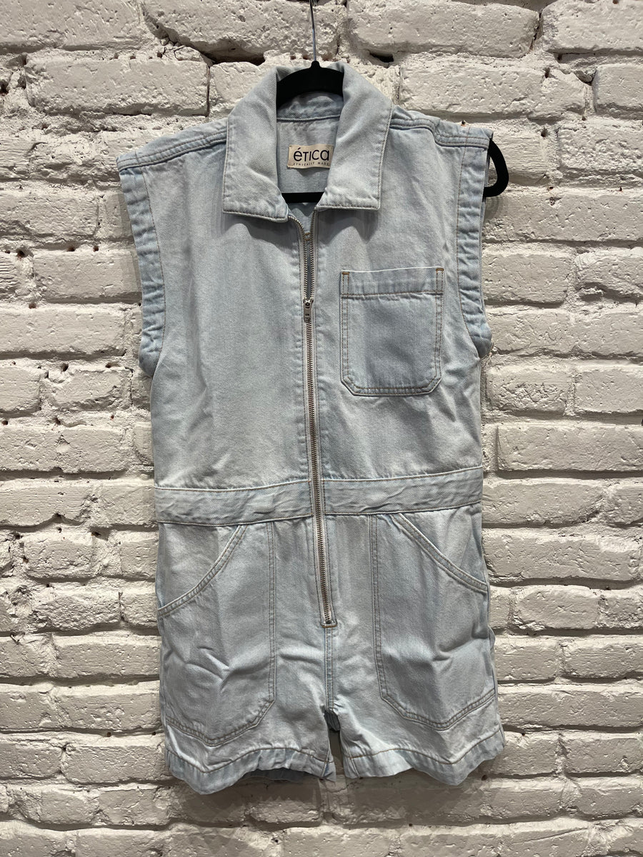 SAMANTHA UTILITY ROMPER DESERT ISLAND