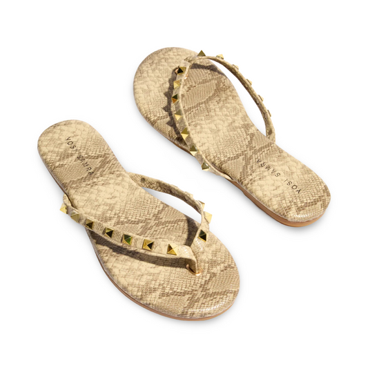 RIVINGTON STUD FLIP FLOP SNAKE PRINT