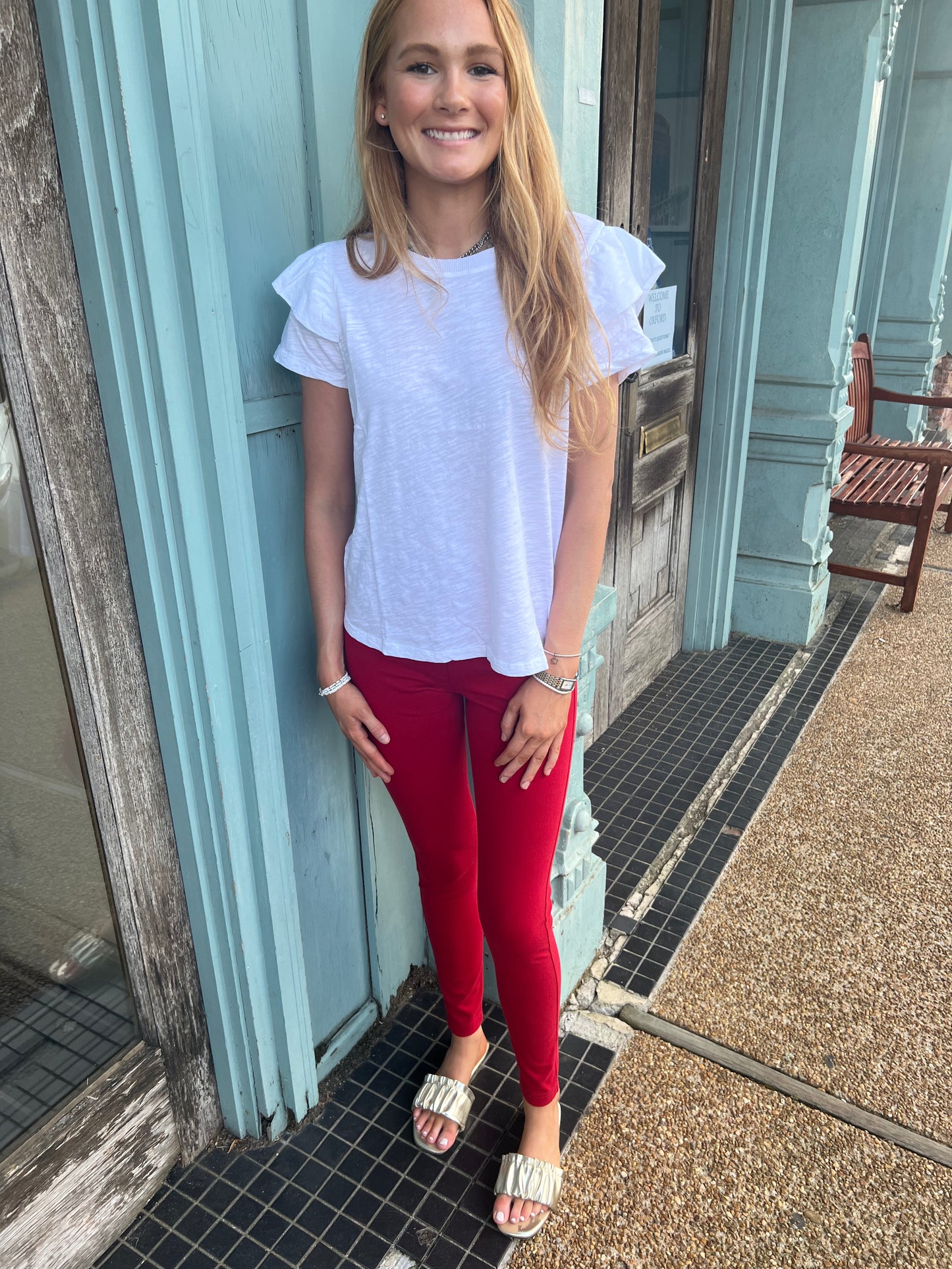 RED TOOTHPICK LEGGING