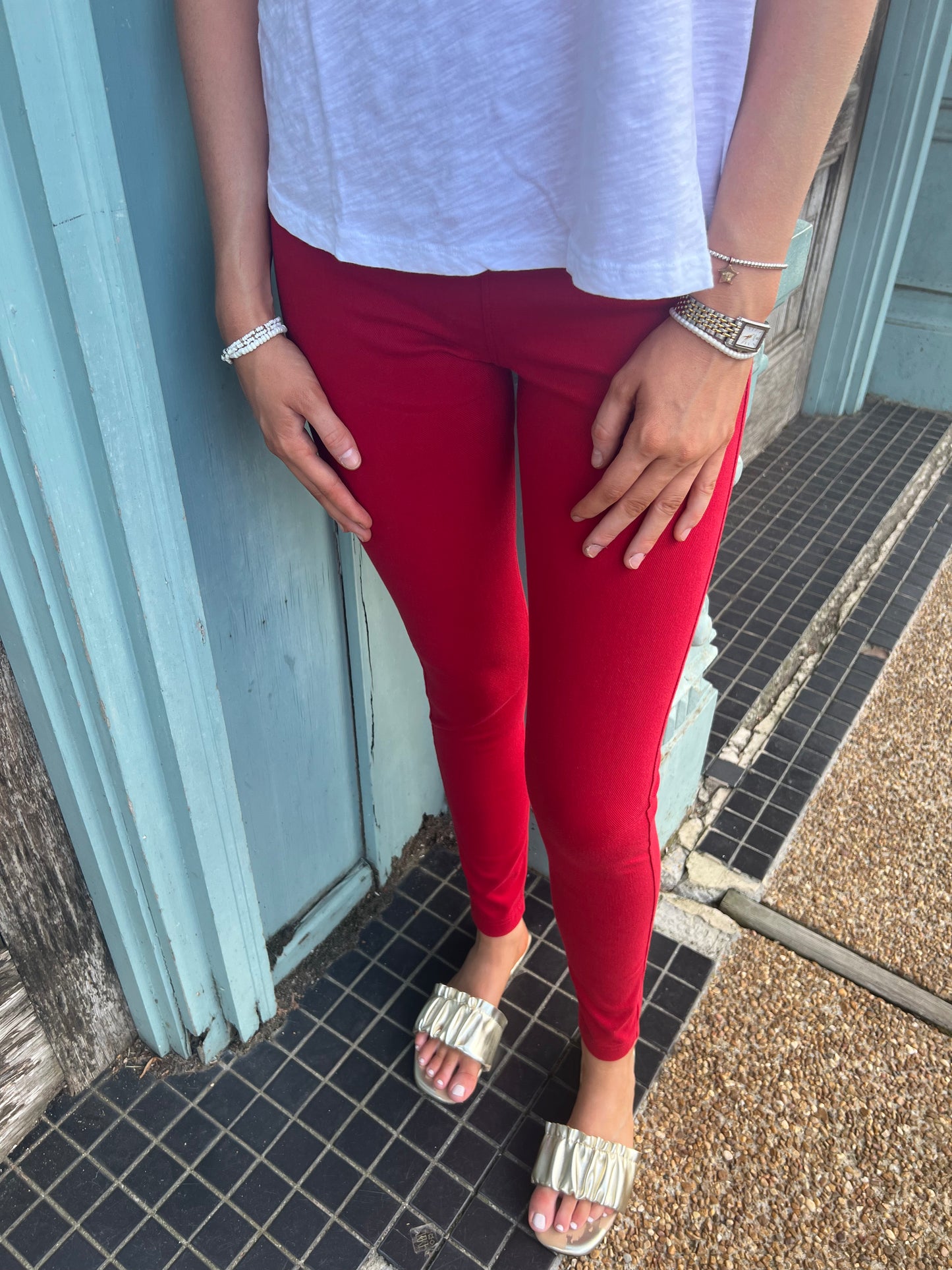 RED TOOTHPICK LEGGING