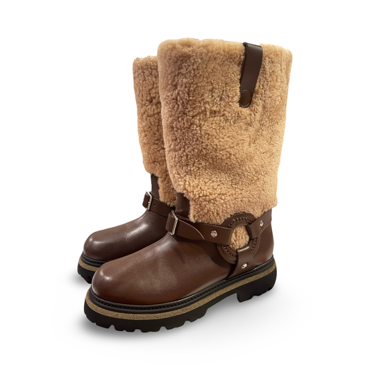 GINEVAR BROWN FUR BOOT