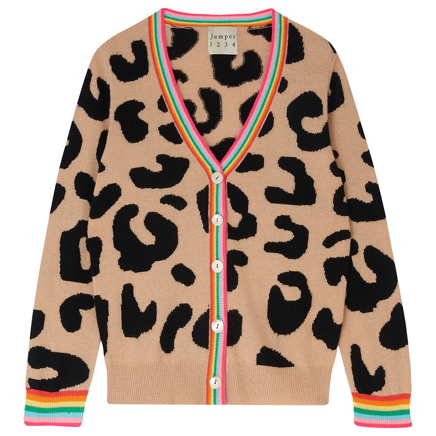 LEOPARD RAINBOW CARDI