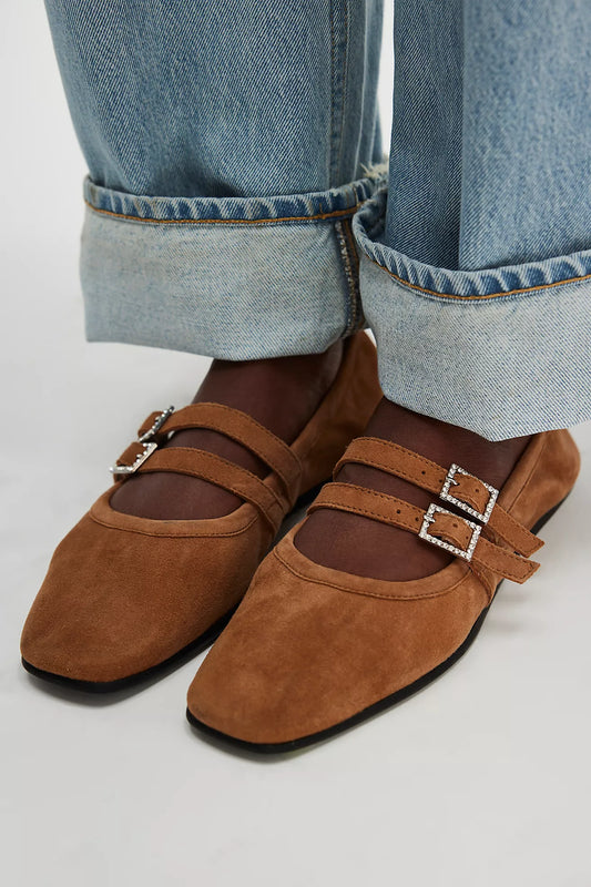 CRYSTAL GEMINI FLAT BURNT CAMEL