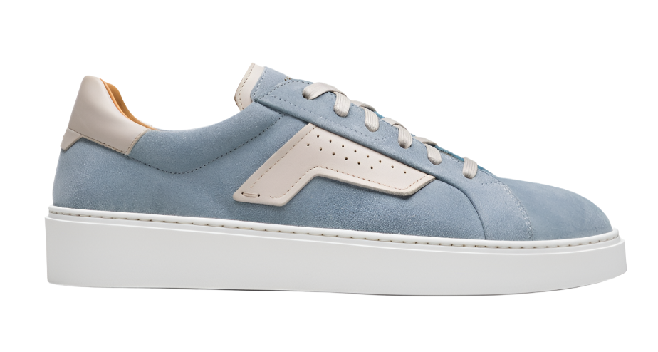 Phoenix Sneaker (Sky Blue Suede/Cream)