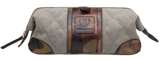 Woodland Quilted Oxford Canvas Shave Case (River Rock)