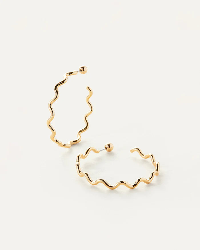 SQUIGGLE HOOPS GOLD