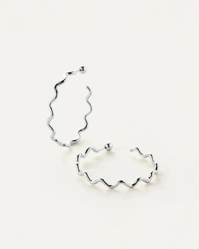 SQUIGGLE HOOPS SILVER