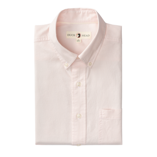 Cotton Oxford Sport Shirt - Morris Solid (Pastel Pink)