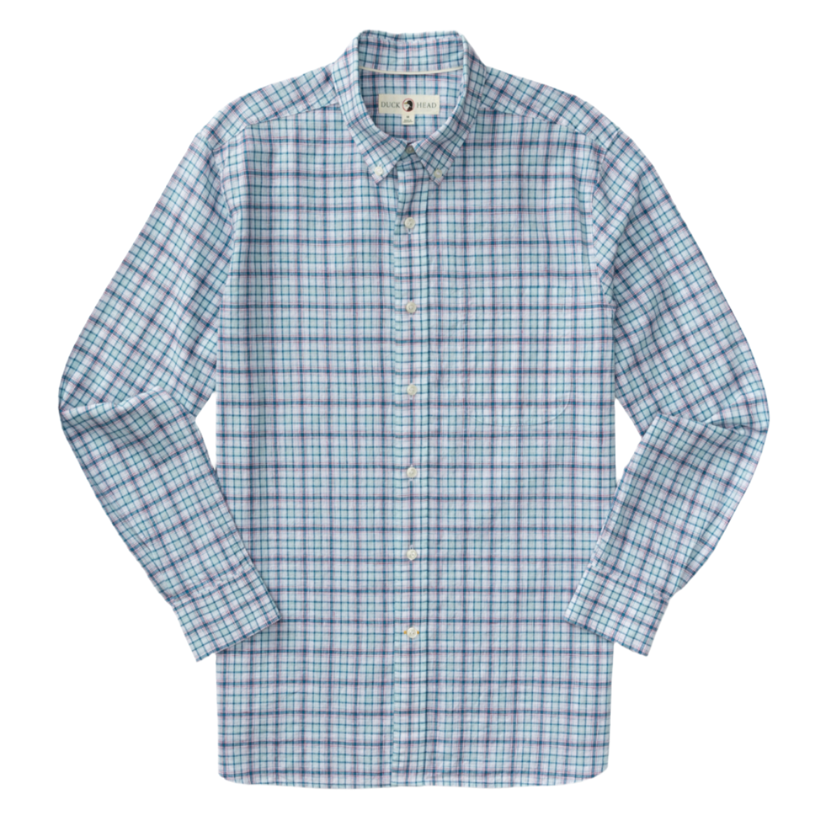 Linen Cotton Sport Shirt - Broome Plaid (Pastel Blue)